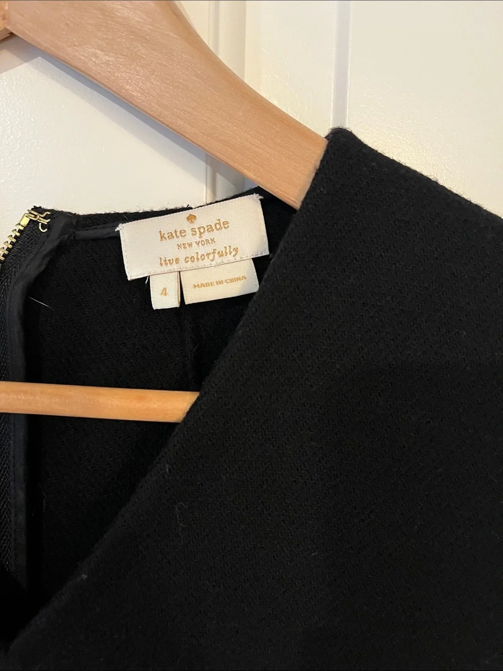 kate spade Black high low zip top 4
